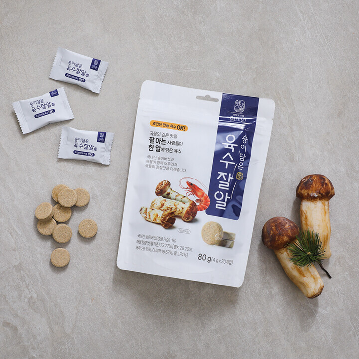 참자연영농조합법인,[참자연]송이담은육수잘알80g(4g x 20개입) x 3봉지