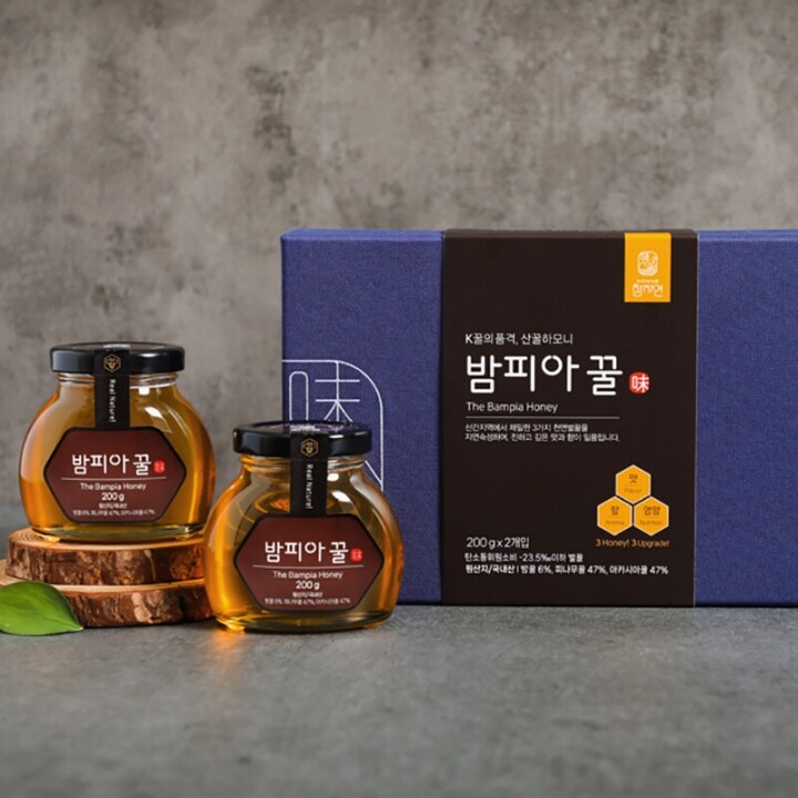 참자연영농조합법인,[참자연]밤피아꿀(유리병200g x 2)